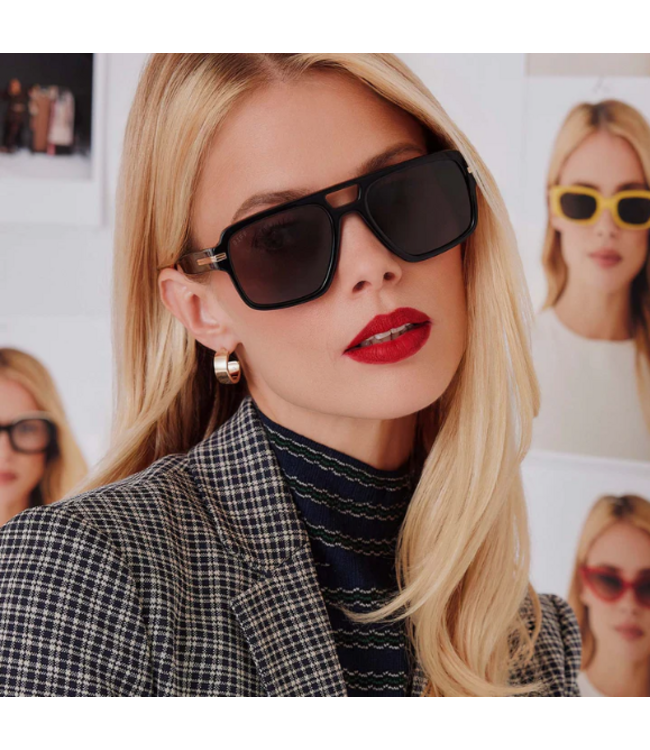 Diff Eyewear Julien Black & Grey Sunglasses