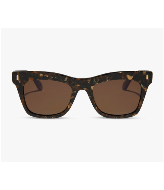 Diff Eyewear Bradley Glitter Tort & Brn Sunglasses