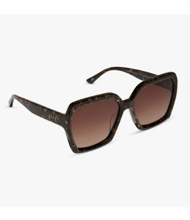Diff Eyewear Sloane Glitter Tort & Brn Sunglasses