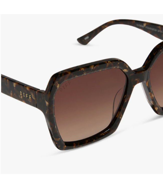 Diff Eyewear Sloane Glitter Tort & Brn Sunglasses