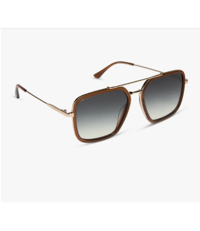 Diff Eyewear Jordan Whiskey Gold & Grey Sunglasses