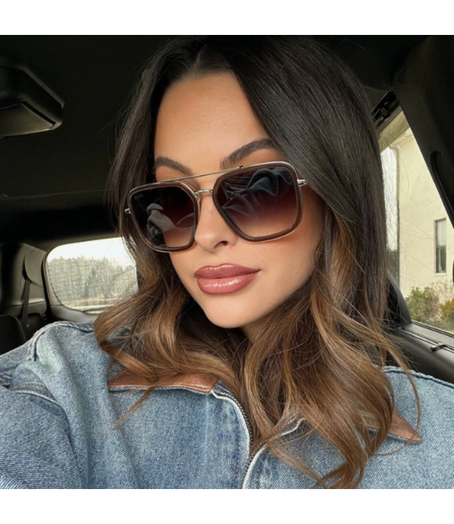 Diff Eyewear Jordan Whiskey Gold & Grey Sunglasses