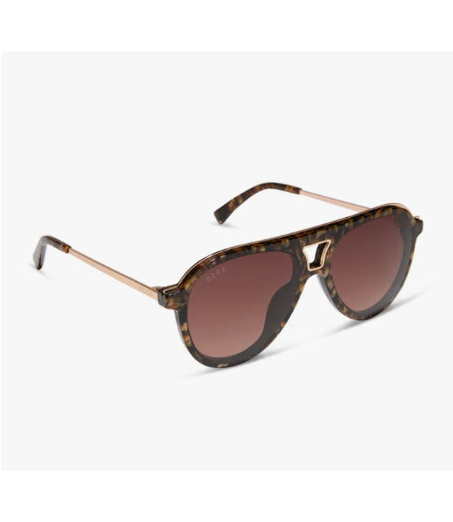 Diff Eyewear Tosca III Glitter Tort/BRN Gradient Sunglasses
