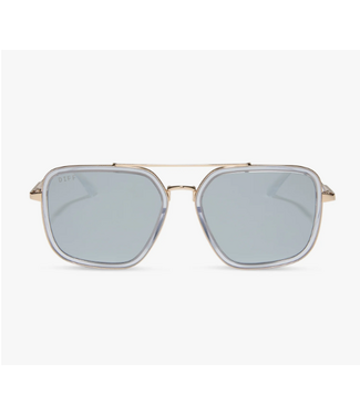 Diff Eyewear Jordan Sunglasses Gold Clear/Silver Mirror
