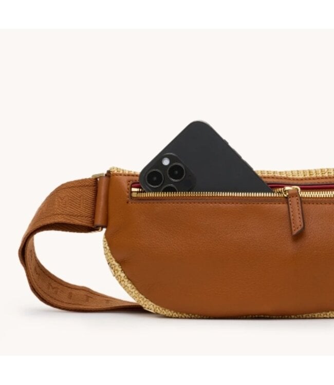 Hammitt Charles Crossbody Med- Cocoa Raffia G