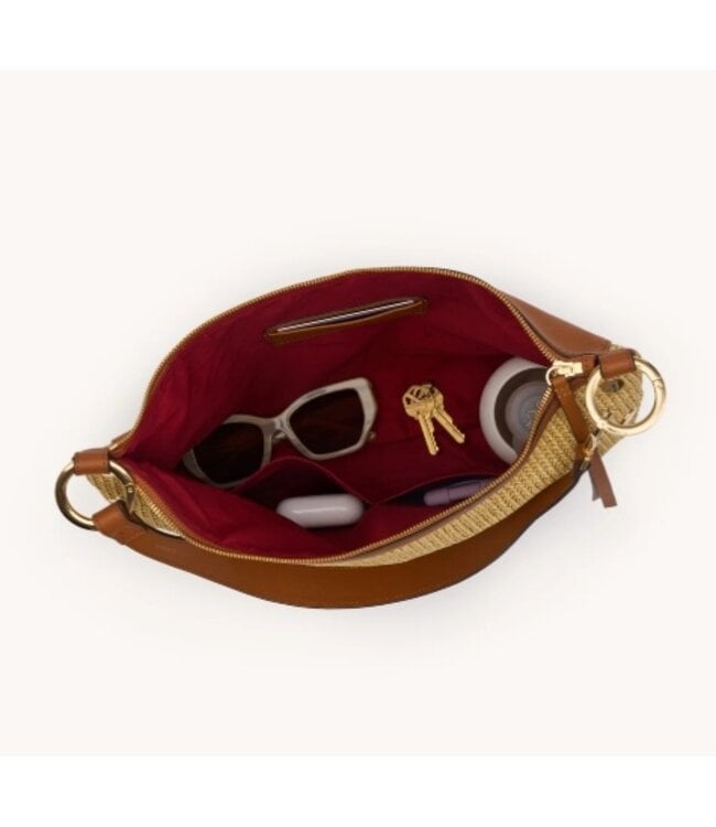 Hammitt Kyle Handbag Large - Cocoa Raffia/Gold