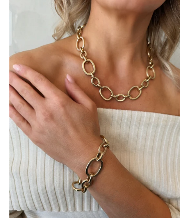 L George Shanel Cuff Bracelet Gold