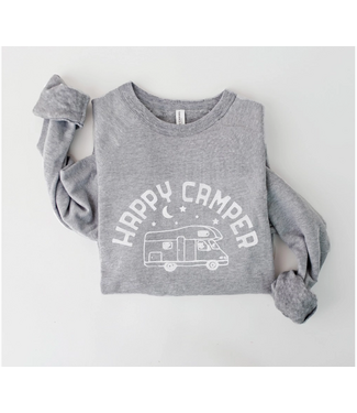 Happy Camper Sweatshirt Athletic Heather
