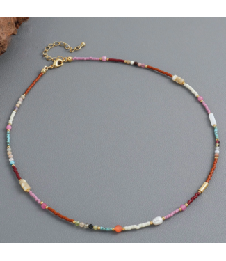Colorful Natural Stone Bohemian Necklace