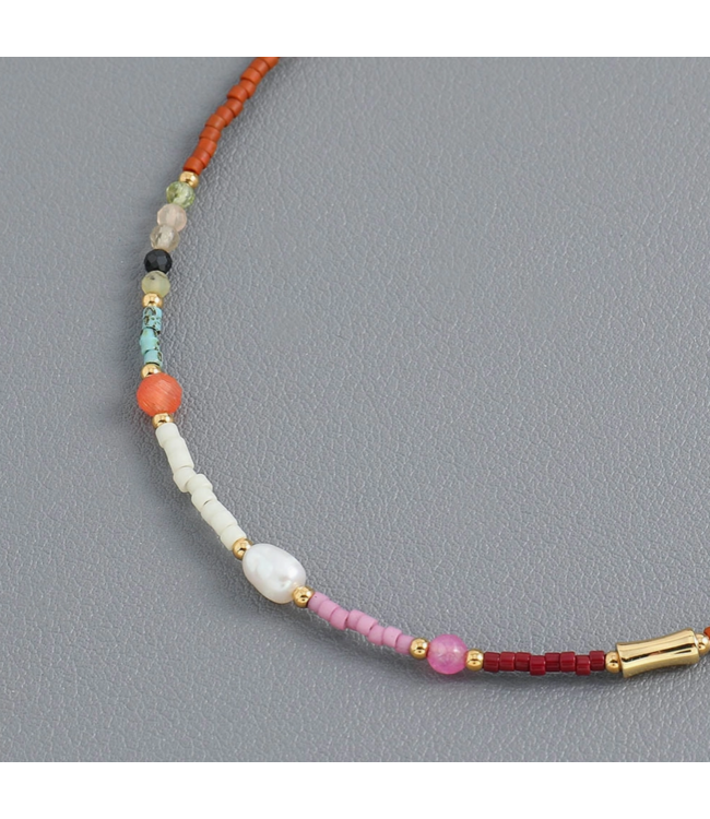 Colorful Natural Stone Bohemian Necklace