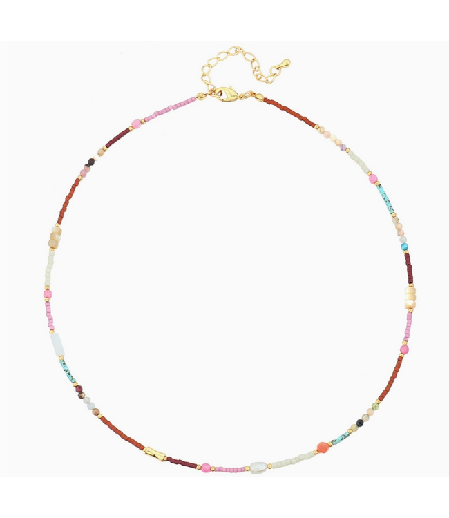 Colorful Natural Stone Bohemian Necklace