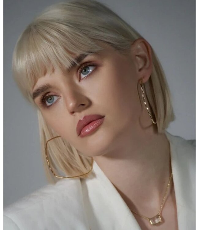 L George Sally Squares Earring Gold