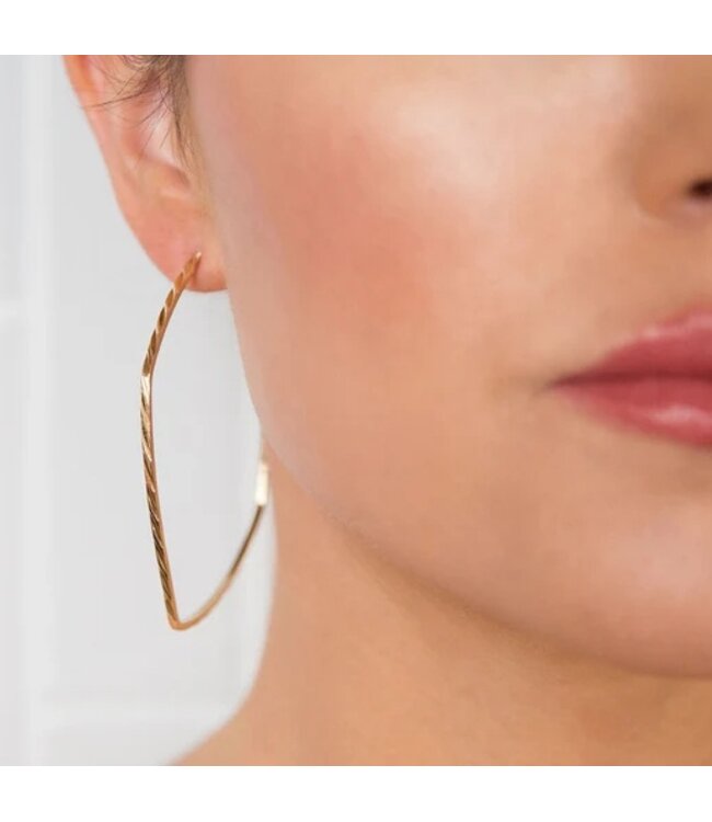 L George Sally Squares Earring Gold