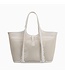 Melie Bianco Malia Laser Cut Tote Ivory