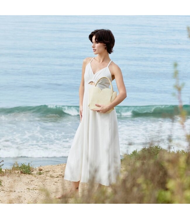 Melie Bianco Tulip Vegan Top Handle Bag Yellow