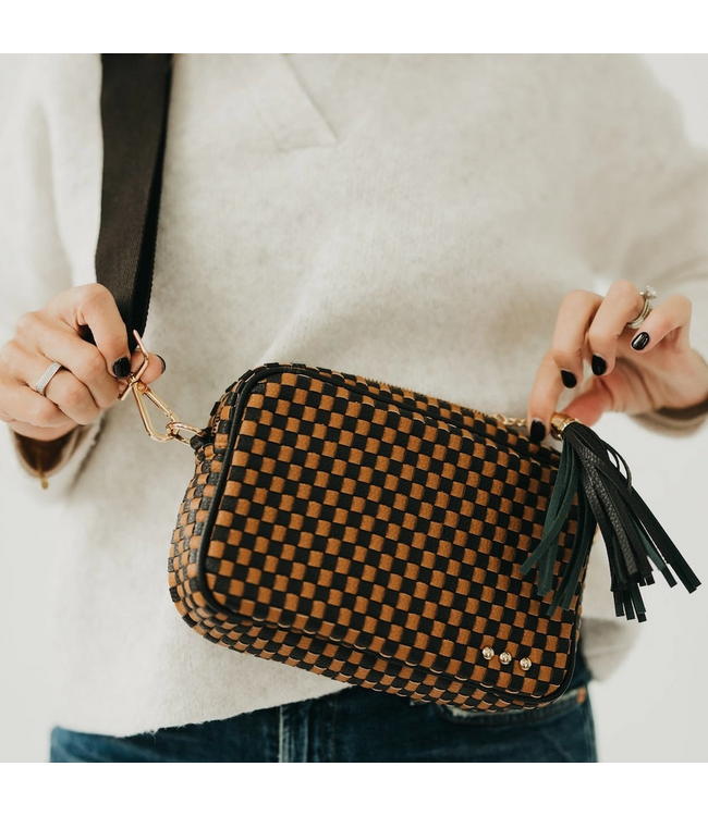 Woven Willow Camera Crossbody Bag