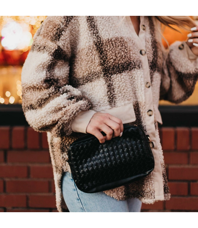 Woven Willow Camera Crossbody Bag