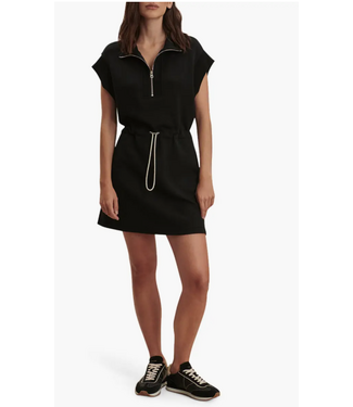Varley Avaya Half Zip Dress Black