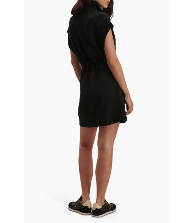 Varley Avaya Half Zip Dress Black