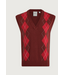 Varley Ruben Argle Knit Vest Port/Red