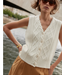 Varley Tatyana Cable Knit Vest Egrt
