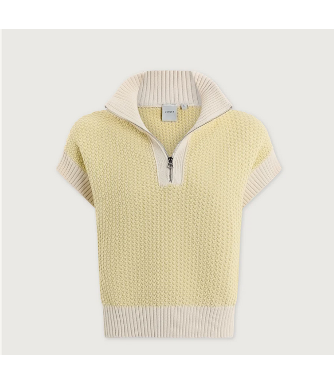 Varley Fowley knit Top Snow White/Limeade