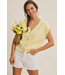 Multi-Way Versatility Button Down Sweater Vest Banana Cream