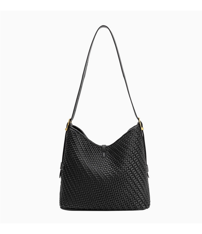Melie Bianco Thalia Black Vegan Leather Tote Bag