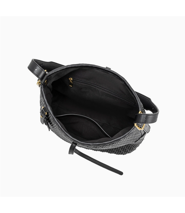 Melie Bianco Thalia Black Vegan Leather Tote Bag