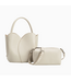 Melie Bianco Tulip Bone Vegan Top Handle Handbag