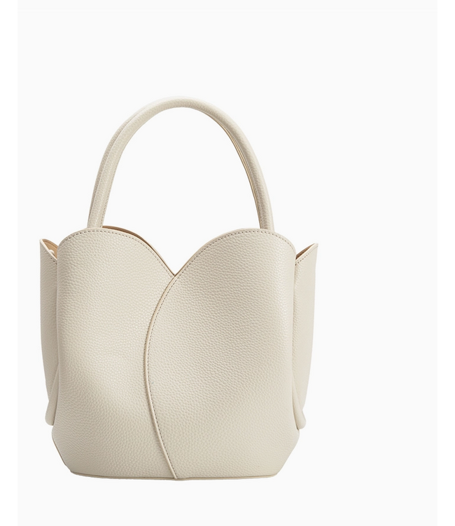 Melie Bianco Tulip Bone Vegan Top Handle Handbag