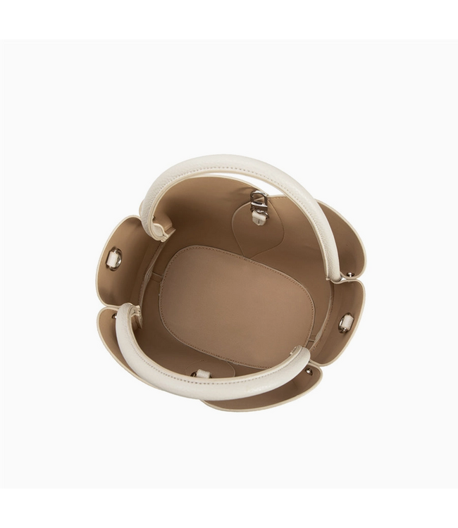 Melie Bianco Tulip Bone Vegan Top Handle Handbag