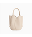 Melie Bianco Tulip Mini Bone Vegan Leather Top Handle Handbag
