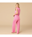 Softies Dream Ruffle Cropped Pant Fuchsia Stripe