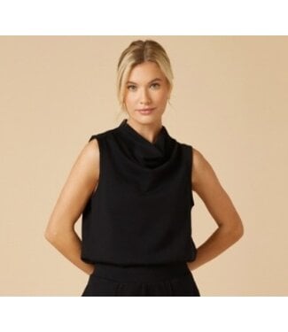 Softies Dream Tech Sleeveless Cowl Top Black