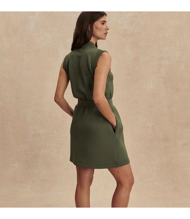 Varley Polyanna Half Zip Dress Thyme