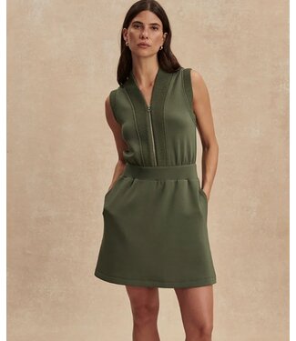 Varley Polyanna Half Zip Dress Thyme