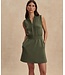 Varley Polyanna Half Zip Dress Thyme