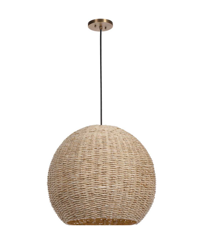Uttermost Seagrass Dome Pendant