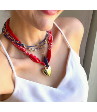 Gemstone Fish Pendant Necklace Lapis