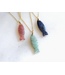 Gemstone Fish Pendant Necklace Lapis