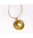Gold Burst Pendant Necklace
