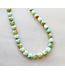 Green Opal Heart Beaded Necklace