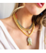 Soft Yellow Beaded Necklace