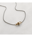 Interlocking Charm Holder Necklace Silver/Gold 16in