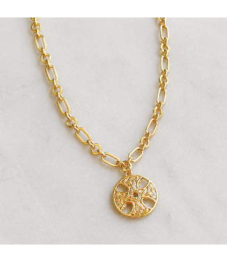 Suri Medallion Necklace Gold