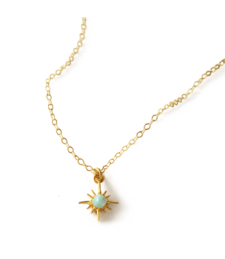 Zuri Opal Star Necklace Gold