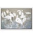 Herons and Egrets on Linen