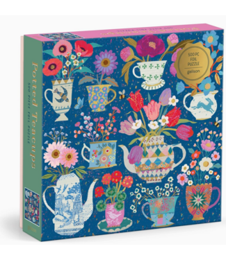 Victoria Ball Potted Teacups 500 Piece Foil Puzzle