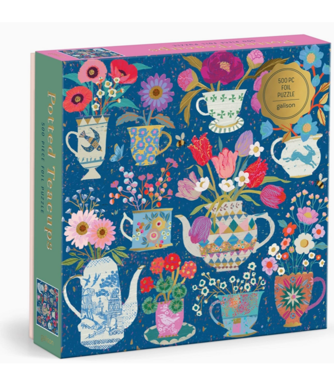 Victoria Ball Potted Teacups 500 Piece Foil Puzzle